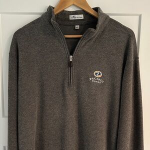 Peter Millar Gray Quarter-Zip Sweater, Pacific Dunes Course